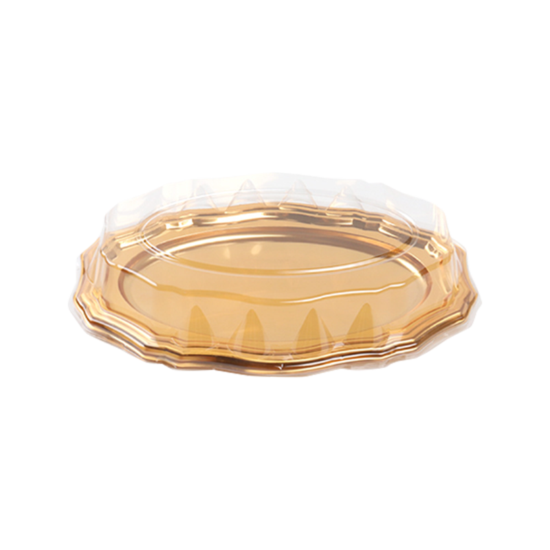 황금 플라스틱 케이크 트레이
