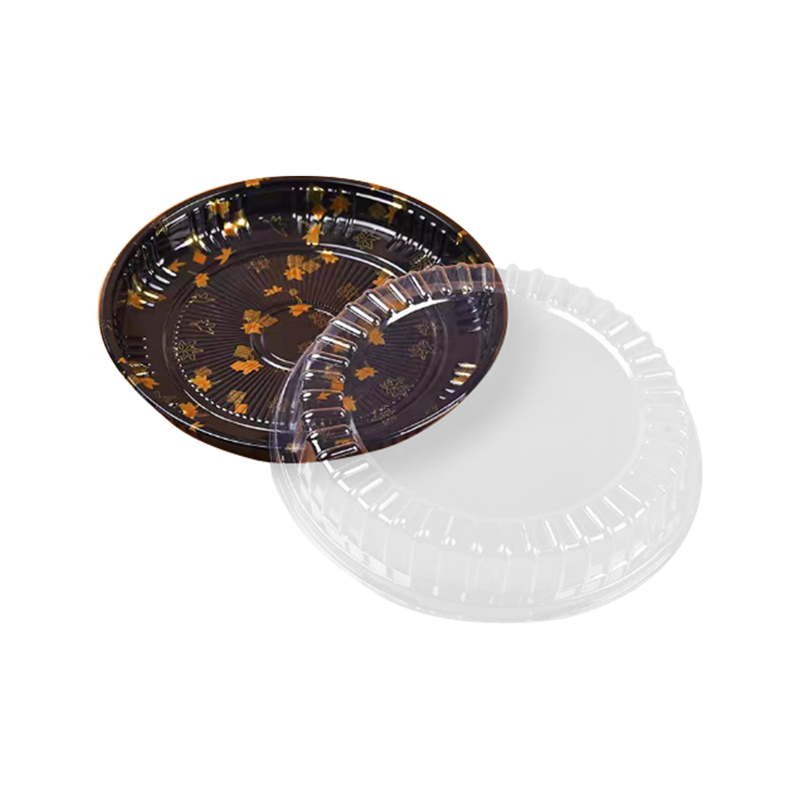 투명한 덮개가 있는 일회용 테이크아웃 스시 트레이